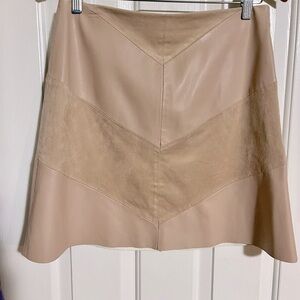 Zara Elegant Tan Suede Skirt light pink